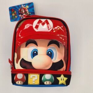 NWT - Super Mario Insulated Lunchbox- BPA Free- 2 Compartments (see pic)